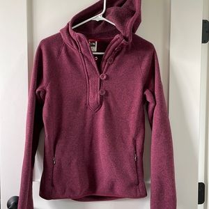 Womens maroon medium north face hoodie